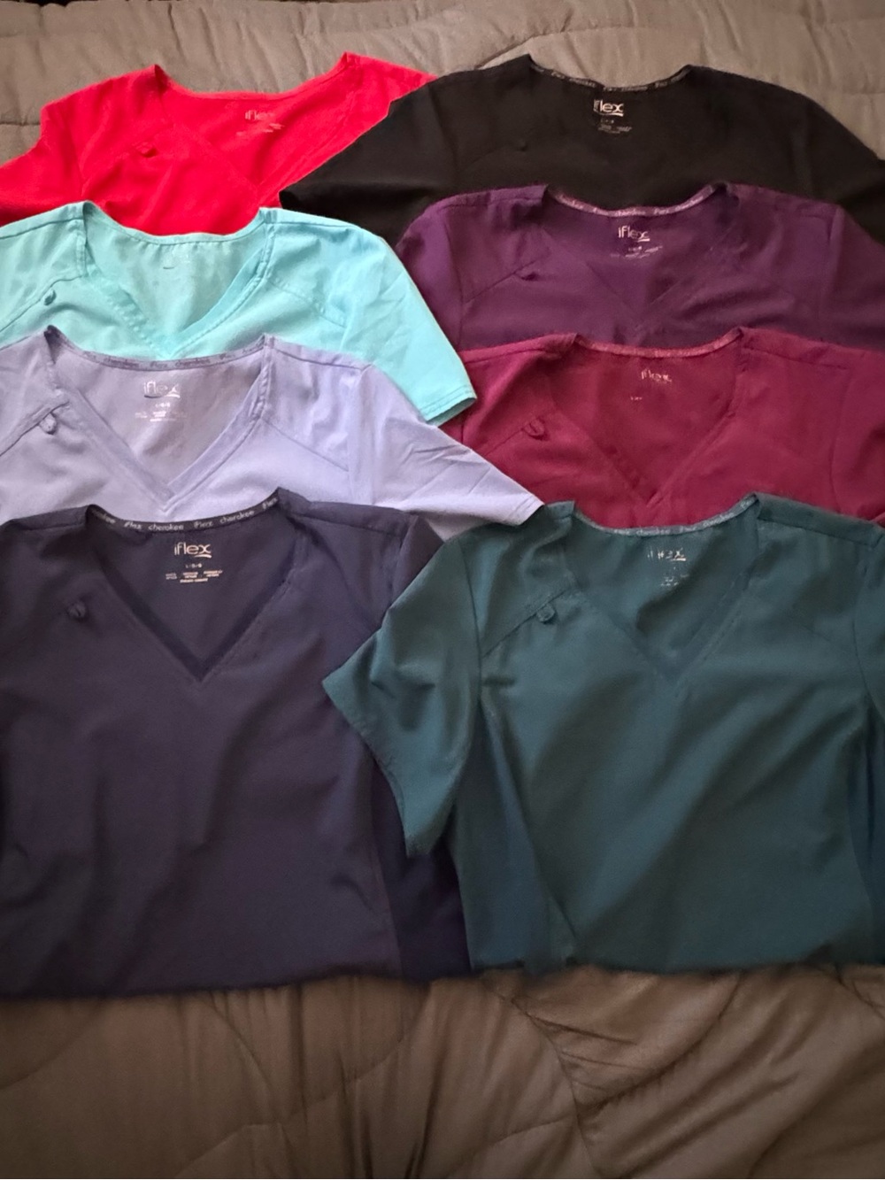 Bundle of Cherokee iFlex Scrub tops- 8 tops!